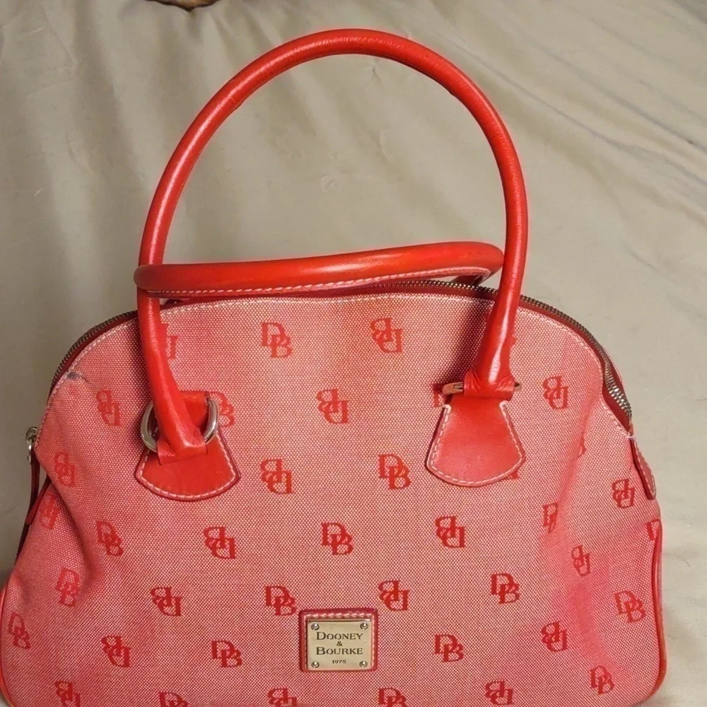 Dooney & Bourke Red Domed Zip Zip Satchel